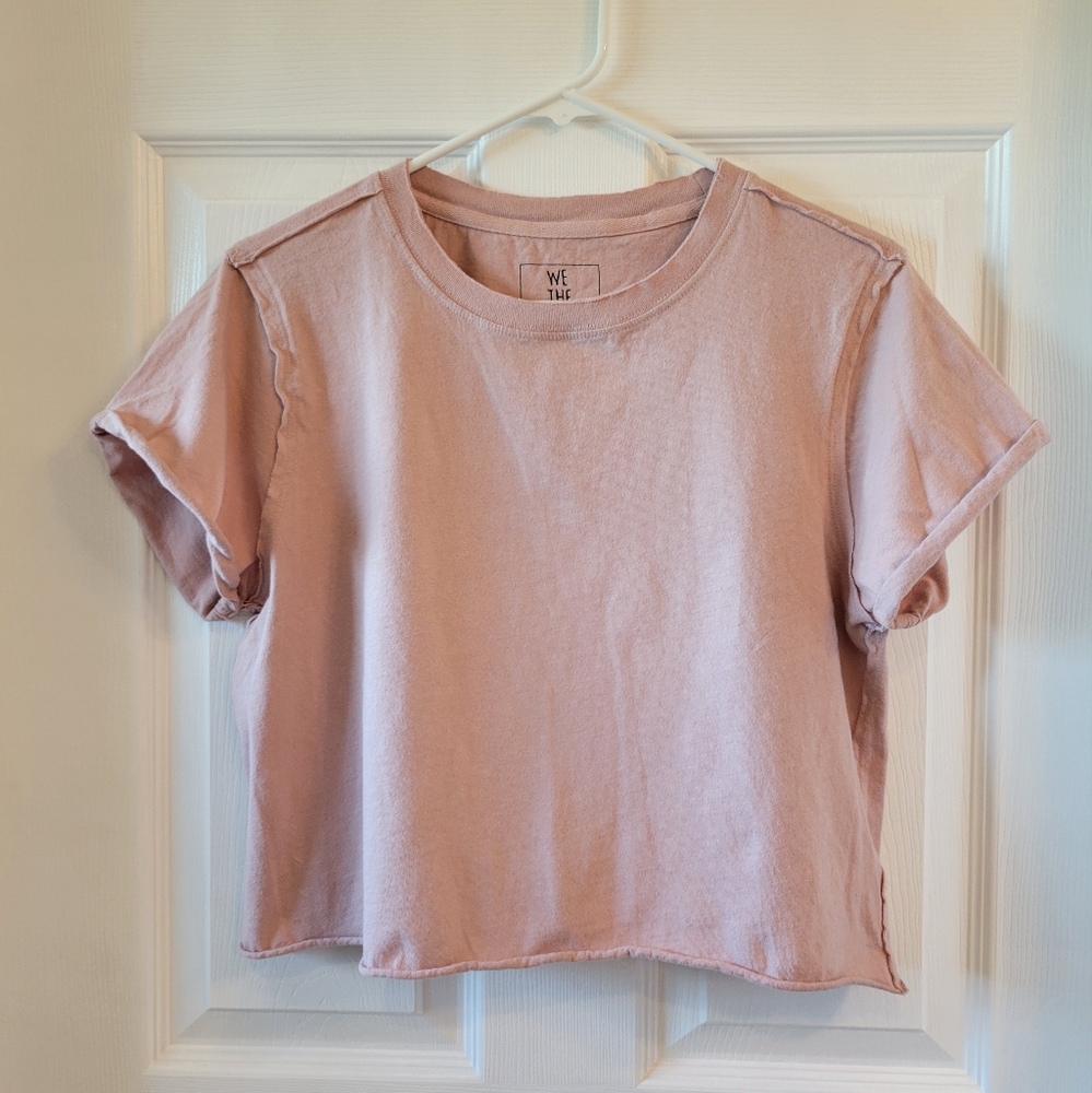 Free People cropped tee dusty rose We The Free size M